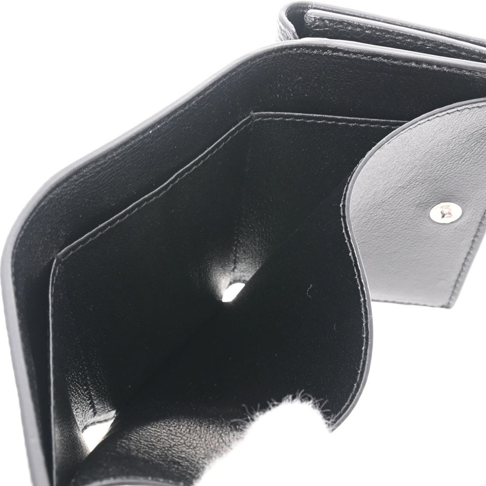 Balenciaga Cash Calfskin Compact Black fold Wallet Tri - Picture 10 of 12